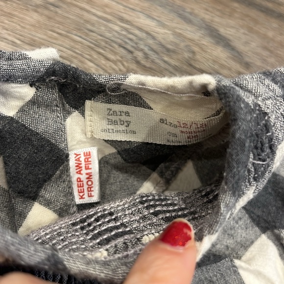 Zara smocked front plaid shirt - Picture 4 of 5